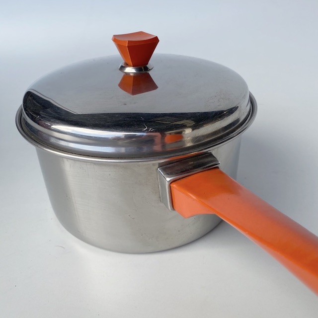 POTS n PANS, Orange Handle Saucepan